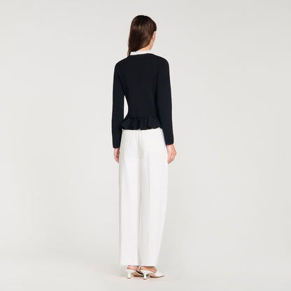 Aspen Victorian collar cardigan Black