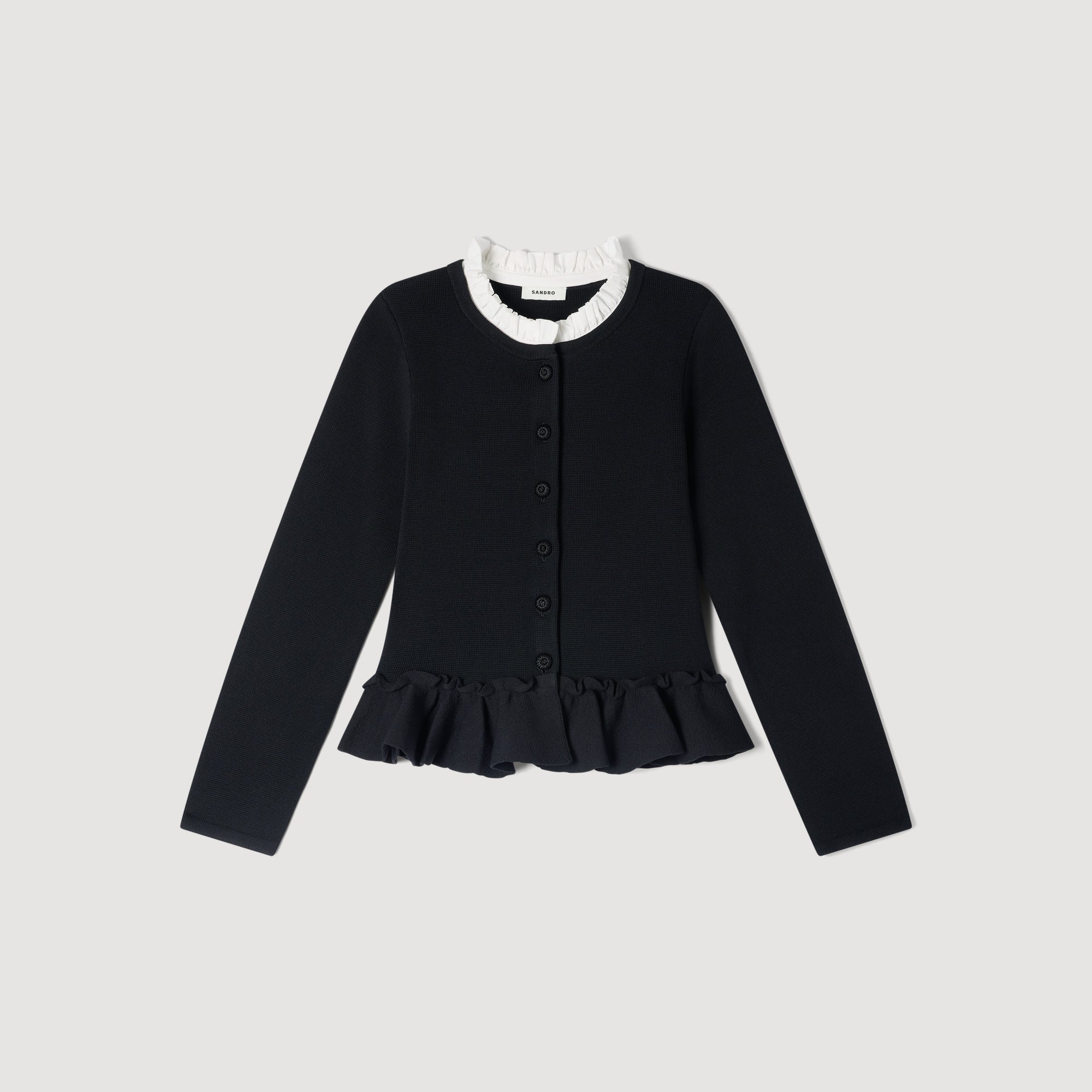 Aspen Victorian collar cardigan Black