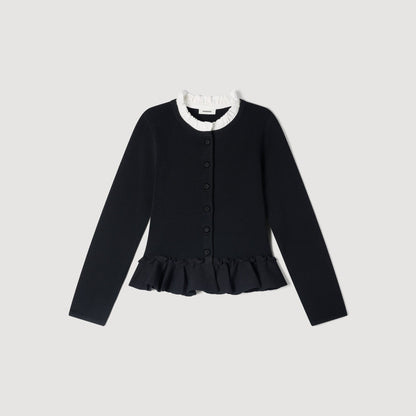 Aspen Victorian collar cardigan Black
