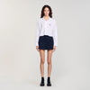 Cropped Poplin Shirt white