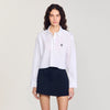 Cropped Poplin Shirt white