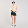 Light Yellow Shirt Collar With Lace Detail