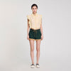 Light Yellow Shirt Collar With Lace Detail