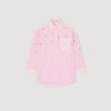 Confetti Striped Rhinestone Shirt Pink