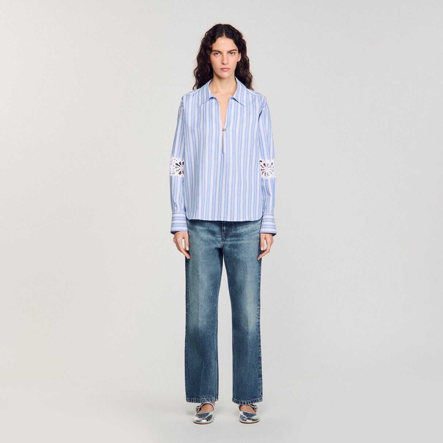 Ortal Striped Shirt Blu / White