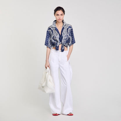 Orla Bandana Print Shirt Blu / White