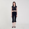 Tel Crystal Embellished Top Black