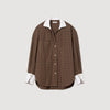 Valea Two-Tone Check Shirt Burgundy / Brown