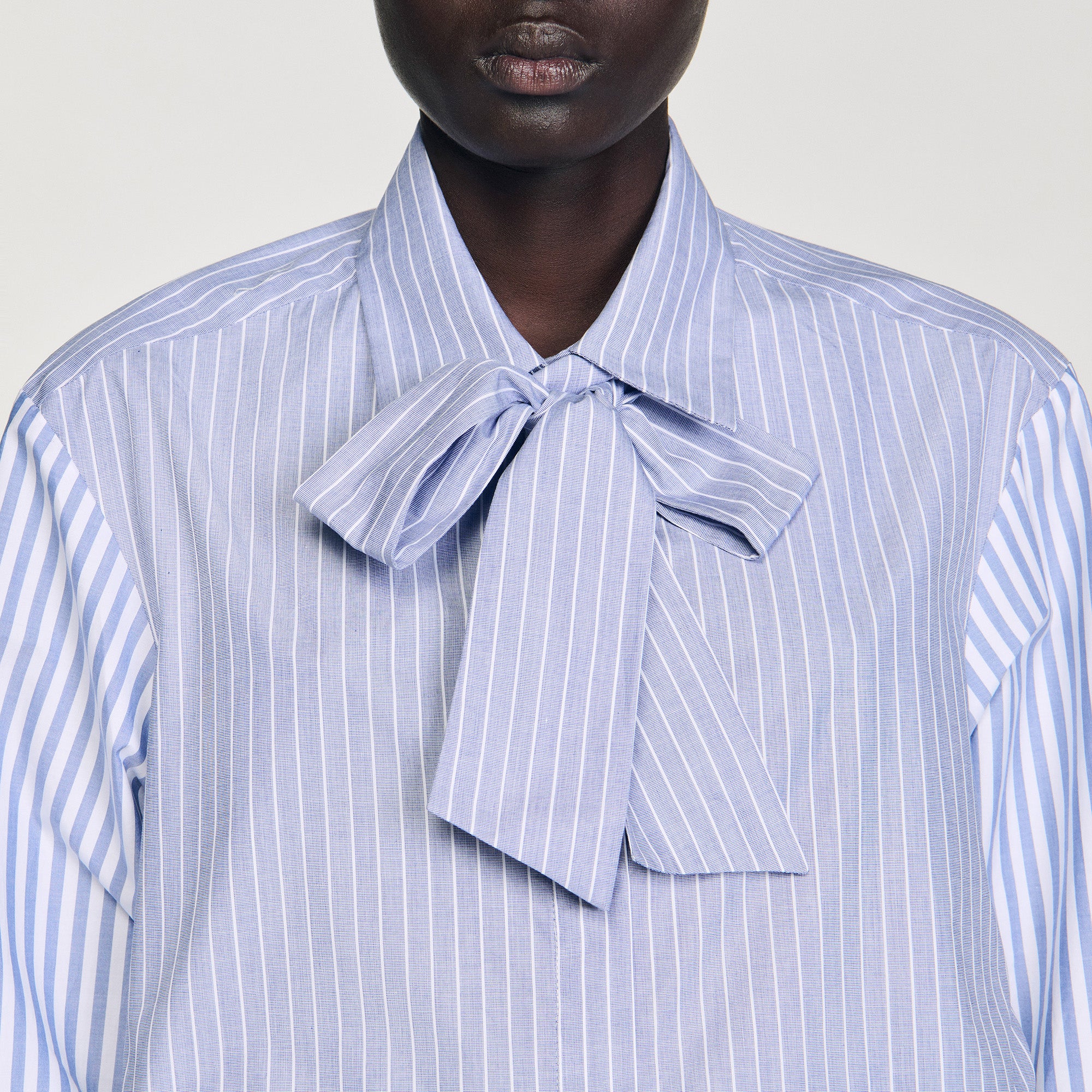 Isilys Striped tie shirt Blu / White