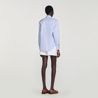 Isilys Striped tie shirt Blu / White