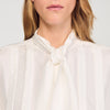 Ambra Silk Lavallière Shirt Ecru