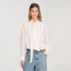 Ambra Silk Lavallière Shirt Ecru