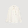 Ambra Silk Lavallière Shirt Ecru