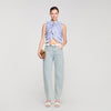 Margot Ruffled Striped Shirt Bleu / Marine