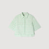Kaia Short Checked Shirt Green / Ecru