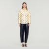 Jupitera Openwork Rhinestone Shirt Vanilla