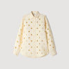 Jupitera Openwork Rhinestone Shirt Vanilla