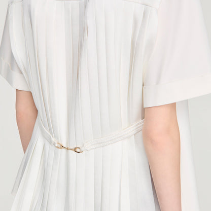 Roccalina Pleated back shirt Ecru