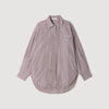 Brendana Oversized striped rhinestone shirt Brown