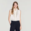 Citroria Ruffled Collar Shirt Ecru