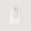 Citroria Ruffled Collar Shirt Ecru