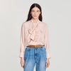 Miraluna Striped tie-neck shirt Light Pink