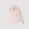 Miraluna Striped tie-neck shirt Light Pink