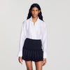 Portocello Oversized silk satin shirt White