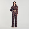 Salinara Floral print silk shirt Brown
