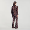 Salinara Floral print silk shirt Brown