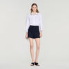 Ema Jewel collar shirt White