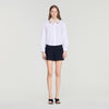 Ema Jewel collar shirt White