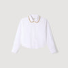 Ema Jewel collar shirt White
