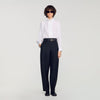 Hortense Silk shirt with gathered collar White