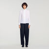 Hortense Silk shirt with gathered collar White