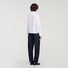 Hortense Silk shirt with gathered collar White