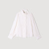 Hortense Silk shirt with gathered collar White
