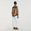 Harlow Scarf print silk shirt Black / Ocher