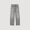 Low-Waisted Straight-Leg Jeans Grey