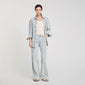 Wavy Jeans With Rhinestone Stripes Light Bu Jean