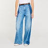 Jeans With Contrasting Panels Blue Jean