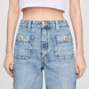 Blue Jean Faded Jeans