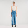 Horizon Wide-Leg Striped Jeans Blue Jean