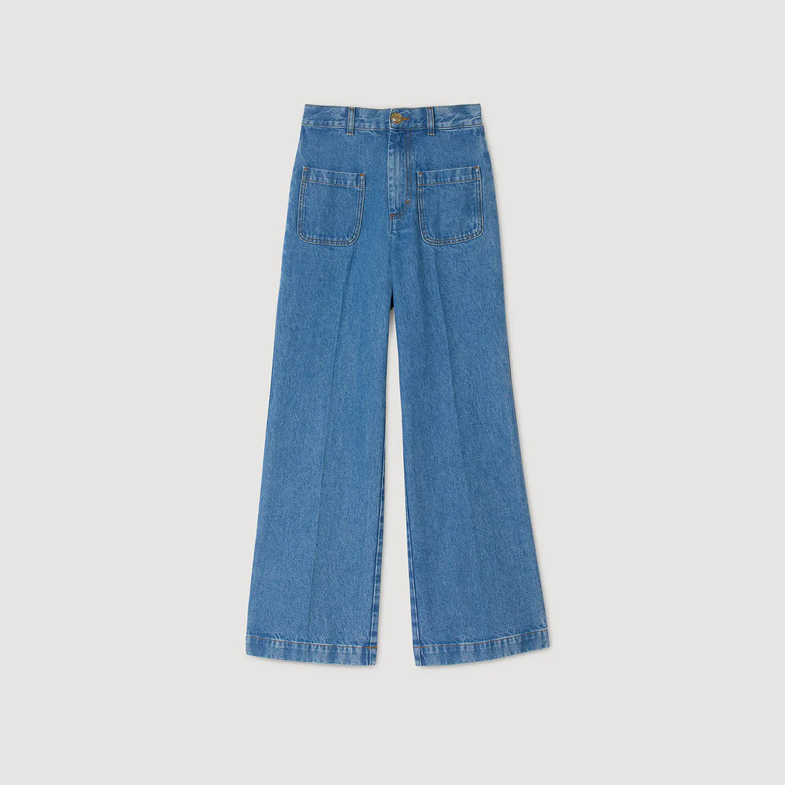 Logan Wide-Leg High-Rise Jeans Blue Jean