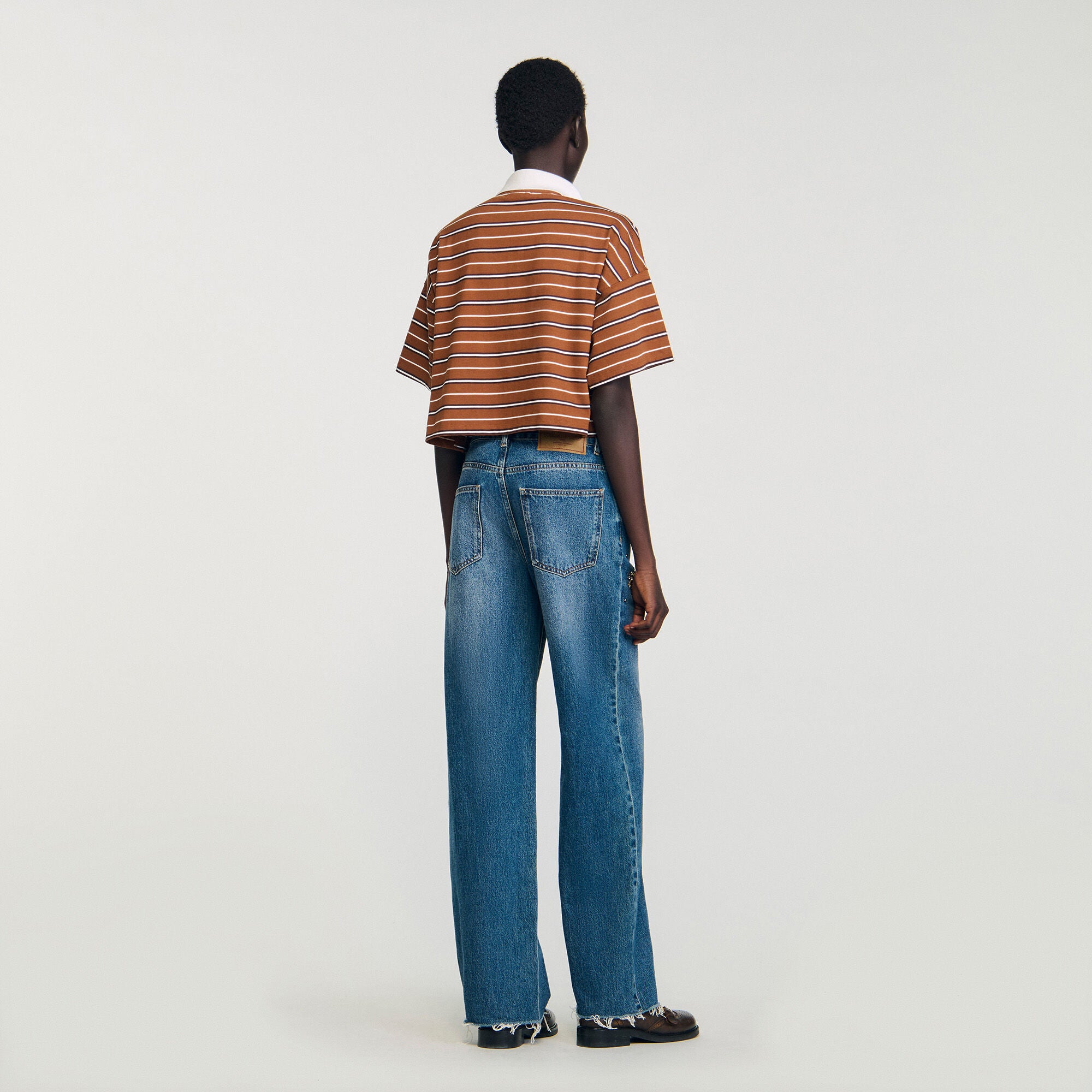 Palmtree Rhinestone Jeans Blue Jean