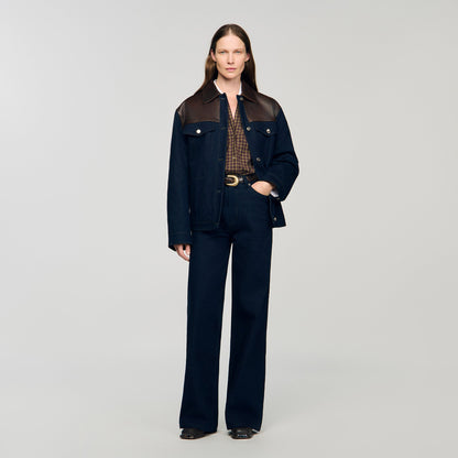 Raph Wide-Leg Raw Jeans Blue Jean