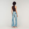 Harper Faded Straight Zipped Cotton Jeans Blue Jean