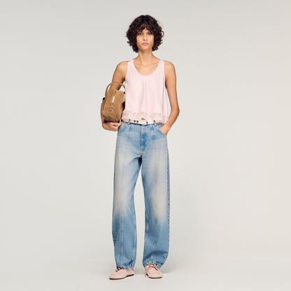 Jaden Faded Barrel Jeans Blue Jean