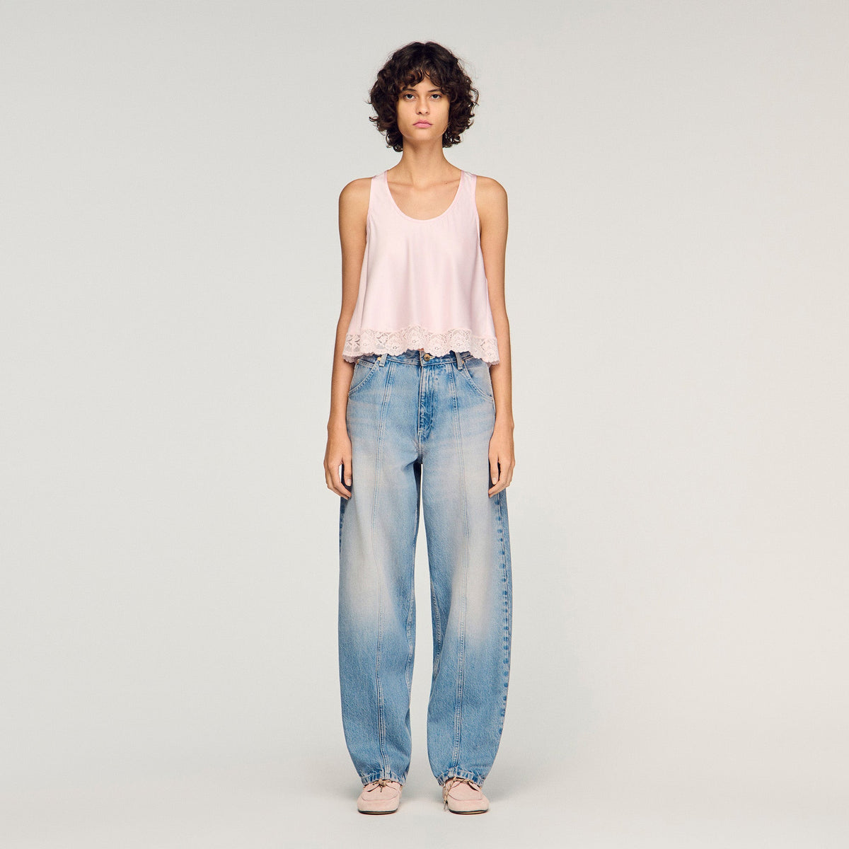 Jaden Faded Barrel Jeans Blue Jean