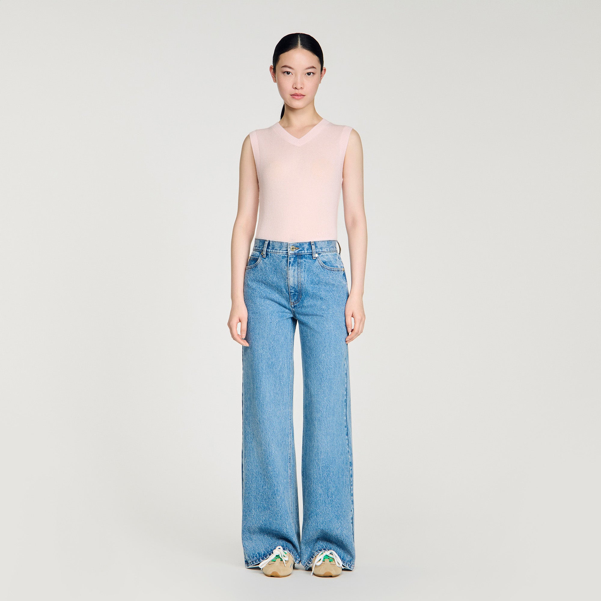 Samuel Faded Wide Straight-Leg Jeans Blue Jean